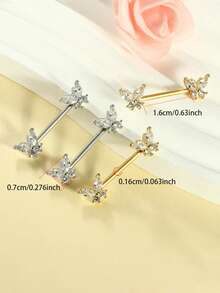 2 piezas de anillos para pezones con forma de mariposa, joyería sexy para perforación, adecuado para mujeres
