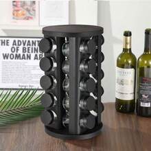 Gewürzflaschen-Drehspeicher-Regal, speziell für die Küche geeignetes drehendes Gewürzregal, tragbares und robustes Drehspeicher-Regal, Gewürzflaschensatz, runde Gewürzgläser, Küchen-/Grill-Gewürzflaschen, Gewürzregal-Aufbewahrungsbox, Küchenutensilien, Küchenausstattung (Das Regal wird von Hand zusammengebaut. Leichte Kratzer sind normal. Interessierte Personen sollten beim Kauf vorsichtig sein)