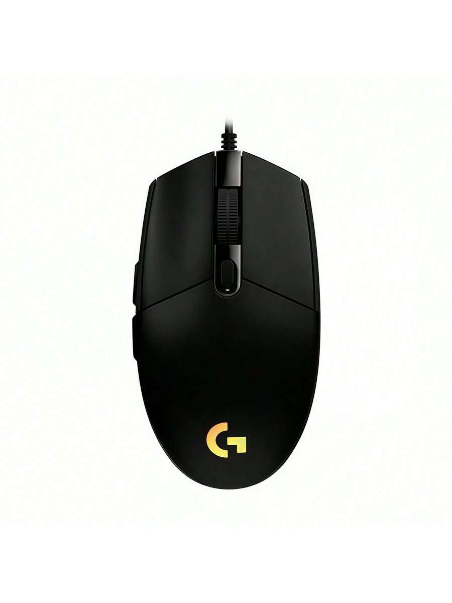 Logitech G102 Wired Symmetrical Mouse With Non-Slip Grip And Comfortable Curve For Small And Medium Hands. Cross-Platform Plug-And-Play Compatible With Windows And Mac. Lightweight At 79 Grams. High-Speed Response Sensor. Suitable For Daily Office And Entertainment Scenes. Black - Black - View 1