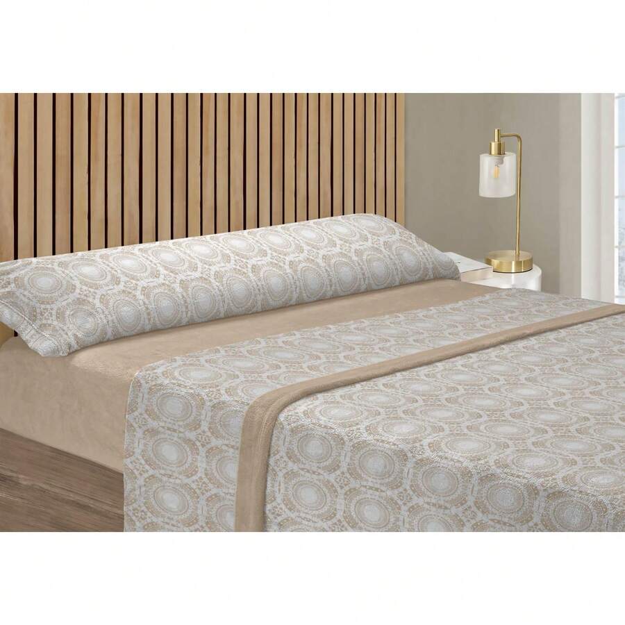 Juego de Sábanas de Invierno Franela Pirineo Microfibra Suave/ Tacto Extra Aterciopelado | Cama 90/105/135/150/180 cm |Altura 25cm Diseño Estampado Elegante y Cálido,Juego de Sábanas Térmicas de Pirineo. Sábanas de Otoño/Invierno Tejido Polar para Cama Individual y Matrimonio, 3 Piezas, Cálida y Suave. Microfibra Premium ,Toque Suave .