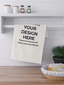 1pc Create Your Own Custom Design Tea Towel, Design Your Own Dish Towel, Flour Sack Or Microfiber Tea Towel, Personalized Tea Towel, Custom Gift,Wedding Christmas Essentials