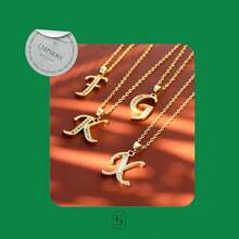 Clepsidra ®   Collares para mujer, collar inicial de Acero Inoxidable para uso diario. Cadenas para mujer resistente y elegante. Regalos y joyeria para mujer ideales para cumpleaños y bodas. Joyería, regalo - H - Ver 9