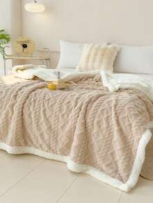 1 pătură din fleece cu două fețe, pătură din lână de miel, pătură groasă pentru canapea pentru toamnă/iarnă, super moale și pufoasă, caldă și confortabilă, potrivită pentru toate anotimpurile