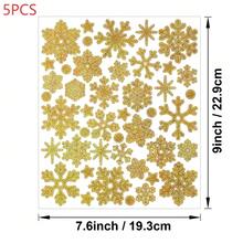 5 folhas de adesivos brilhantes de flocos de neve de inverno, decoração autoadesiva de flocos de neve, adesivos de scrapbook de Natal para envelopes de inverno, decoração de presente, lembrancinhas de festa, cartões