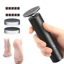 二合一电动足部抛光机，指甲钻抛光机，6速电动足部抛光机C型去角质器，专业去死皮修脚工具，节日礼物 - 彩色 - 查看 14