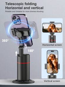 AXNEN Estabilizador de cardán giratorio a 360° para teléfonos inteligentes, cardán de escritorio con seguimiento facial para grabación anti-sacudidas, vlogging, transmisión en vivo de teléfonos inteligentes - Multicolor - Ver 9