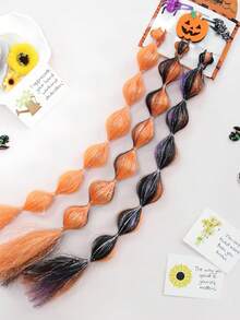 Set de pinzas para el cabello y clips con diseños de calabaza de Halloween, clips para trenzas de colores de Halloween con diseños de farolillos, calabaza/fantasma/murciélago/araña/moño, accesorios de cabello creativos y lindos para Halloween