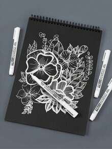 1 Stück weißer wasserfester Markierstift, wasserfestes DIY Graffiti auf Holz, Glas, Kunstleder, geeignet für Basteleien zu Neujahr & Valentinstag (Farbe/Stil zufällig)