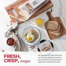 Airtight Bread Bin With Lid: Clear Plastic Food Storage Container With Inner Compartments, Reusable And Rectangular To Keep Bread Fresh, Essential For Kitchen Organization, Transparent Design.