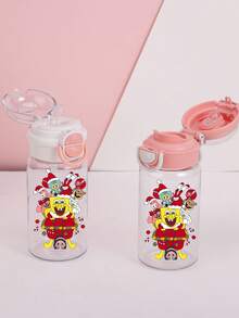 SPONGEBOB 1 pièce Tasse à eau de fête SPONGEBOB de Noël 650 ml/22,8 oz Bleu Rose Blanc avec interrupteur, paille et poignée portable Ne fuit pas beaucoup Accueil Glace Cadeau d'anniversaire Cadeau d'Halloween Cadeau de Thanksgiving Cadeau de Noël (Certaines pièces peuvent être aléatoires)