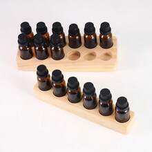 Black Walnut & Pine Essential Oil Bottle Storage Box, Simple & Fashionable Aromatherapy Display Shelf