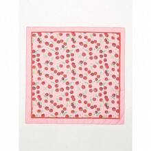 1pc Cherry Printing 70cm Bandana Women All-Match Waist Belt Pack Decoration Headscarf Streamer Headwear Fashionable Scarf ,Hair Band,Head Band Ideal For Dressing Up Your Look Valentine's Day Valentines