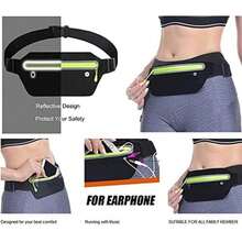 YOMYM Cinturón para correr, bolsa de cintura sin rebote Ultra ligera, Cinturón de entrenamiento fitness, Bolsa deportiva para la cintura para ejercicio, para Apple  8, X, 7, 6+, 5s,  para correr, gimnasio, maratón(Negro) - Tipo 1 - Ver 8