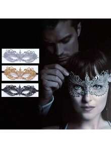 New Type Of Gold Embossed Mask, Dance Lace Mask, Fashionable Shaping, Sexy And Interesting Eye Mask, Adult Girl Dance Party Prop, Party Mask, Fashionable And Sexy Mask, Dance Party Costume Prop, Party Mask, Eye Mask, Makeup Night Face Mask - Multicolor - View 5