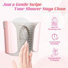 Coletor de cabelo de parede para chuveiro, coletor de cabelo para ralo de chuveiro, protetor de ralo e coletor de cabelo, evita entupimentos de ralos, fácil de limpar, removível, ideal para banheiras e banheiros