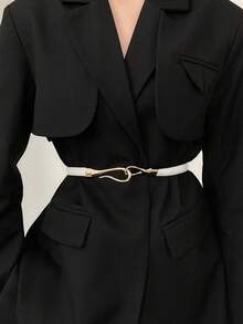 1pc Adjustable Women's Decorative Cinched Waist Stylish Versatile Dress Coat Hook Belt, Thin Summer, School Fall, Autumn, Halloween