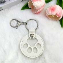 Cute Dog Paw Keychain, Cartoon Pet Hair Storage Leather Case Portable Pet Hair Memorial Keychain Pendant,Christmas,Christmas Decorations