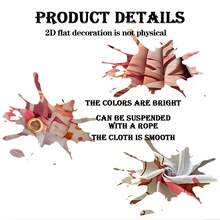 1 pièce Couronne de porte de Noël de lutin de 90 x 180 cm en matériau polyester, sans alimentation électrique, convient pour la décoration murale intérieure/extérieure festive, non réelle, idéale pour la maison et les fêtes. - Multicolore - Voir 3