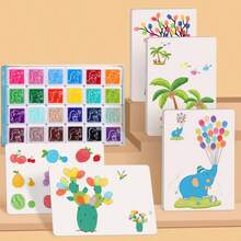 Libro de pintura con dedos de mayor , tinta para pintura con huellas dactilares, almohadilla de tinta para tarjetas de pintura, colorear, pequeño regalo para fiestas, pequeño regalo de Navidad