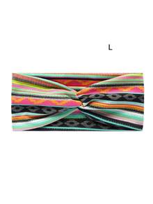 1 pieza Diadema deportiva de yoga estilo bohemio, diadema ancha elástica antideslizante para mujeres, bandas para el cabello que absorben el sudor para hacer ejercicio y correr, accesorios para el cabello de invierno para mujeres