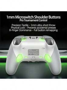 GAMESIR G7 Pro Game Controller With Anti-Drift Hall Effect Motion Control For Long Life. Dual Triggers For Stable Operation. Plug-And-Play For All Platforms. No Adjustments Required Out Of The Box. Compatible With Multiple Devices. - White - View 4