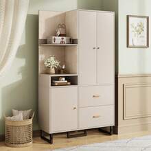 Clothing & Closet Storage Set - Beige+Cream + MDF - View 10