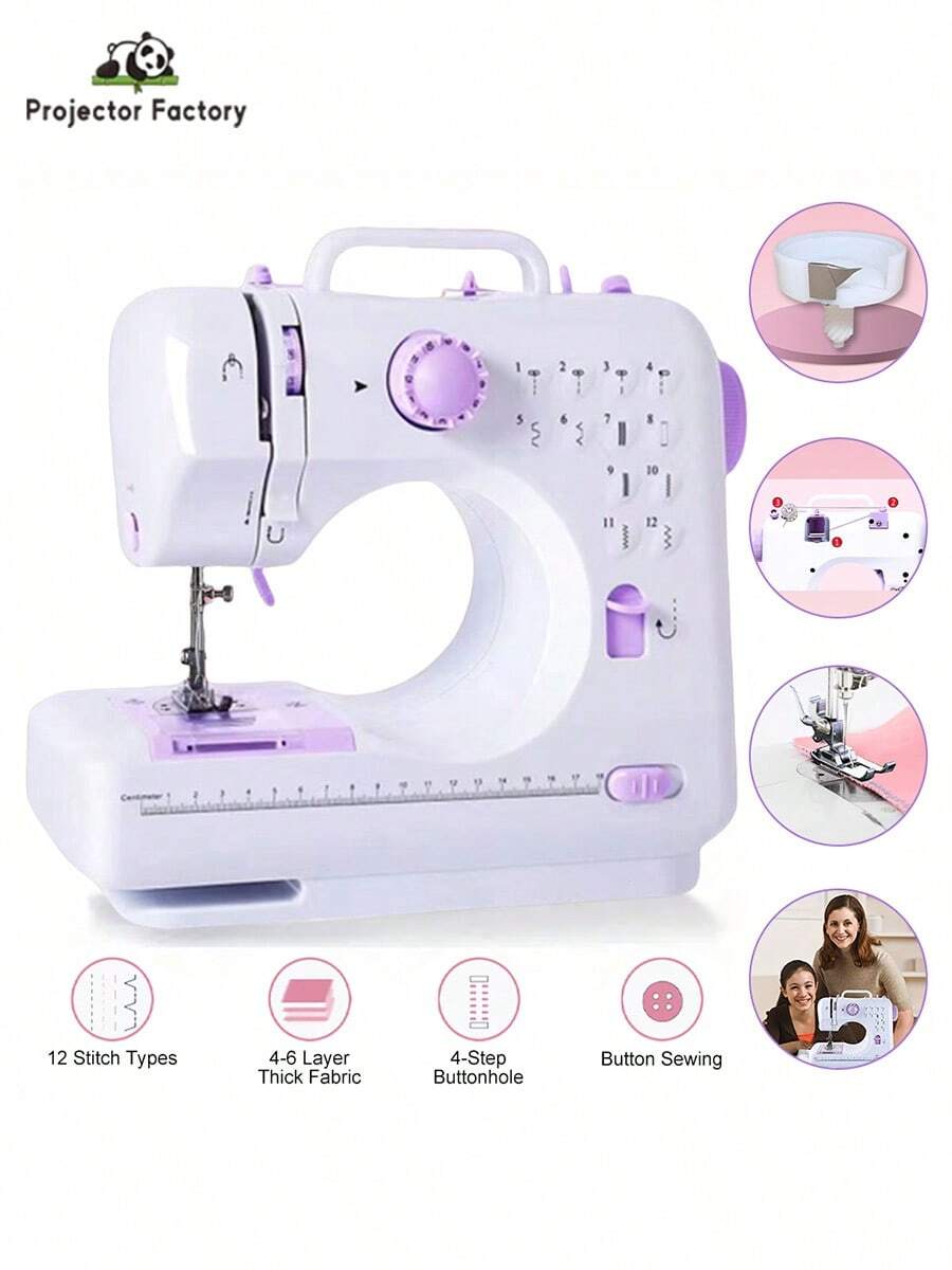 Sewing Machine Portable Mini ,Electric Sewing Machine Beginners 12 Built-In Stitches 2 Speed With Foot Pedal,Light, For Home Crafting & Repairs, Perfect For And Teaching Daughter Granddaughter To Sew Teaching Daughter Granddaughter To Sew