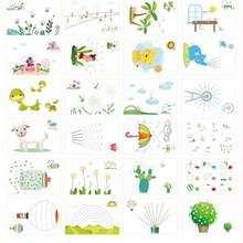 Libro de pintura con dedos de mayor , tinta para pintura con huellas dactilares, almohadilla de tinta para tarjetas de pintura, colorear, pequeño regalo para fiestas, pequeño regalo de Navidad