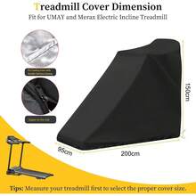 Fundas para Cinta de Correr, Funda Protectora para Equipos Deportivos y de Fitness,Cubierta Protectora Impermeable a Prueba de Polvo paraáquina de Correr(200 * 95 * 150) - 1 - Ver 6