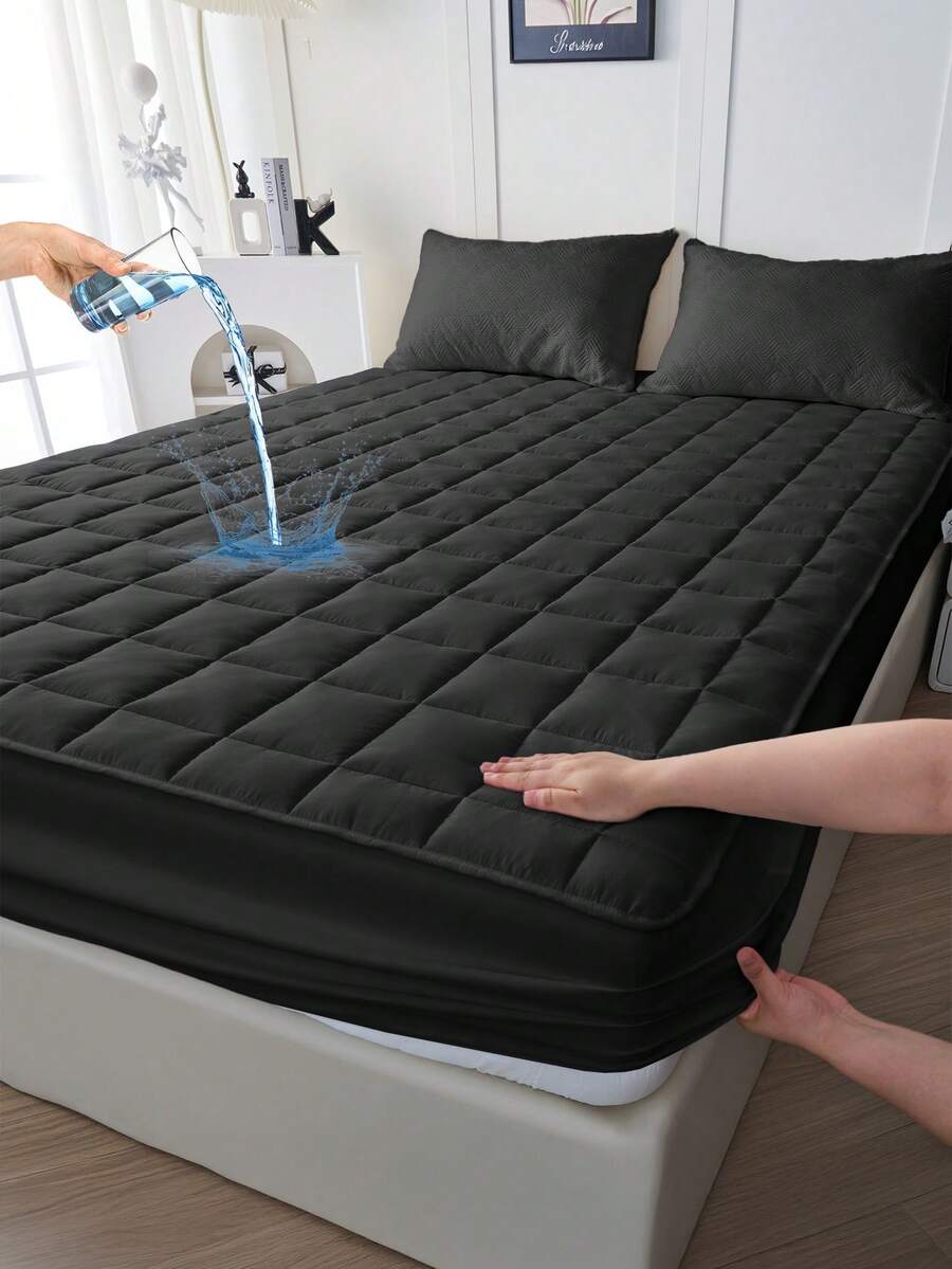 1 tấm bảo vệ nệm chần bông chống thấm nước và thoải mái, bộ đồ giường, vỏ nệm mềm mại và thân thiện với da, phù hợp với giường cỡ Queen, King, Twin, có thể giặt, quà tặng lý tưởng