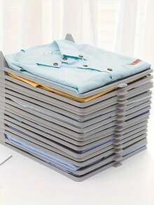 Set di pannelli per conservazione di indumenti senza pieghe - Organizzatori salvaspazio per magliette, camicie e maniche corte, rastrelliere pieghevoli in plastica per armadio e bagno