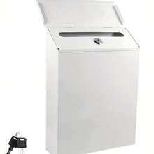 Zamykana skrzynka na listy, wielokolorowa, żelazna skrzynka na listy w stylu wiejskim, montowana na ścianie, wygodna do ogrodu/ganku - 11,69 cala x 8,66 cala - Zobacz 10