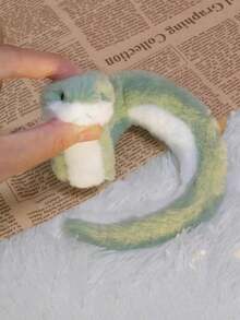 1Pc/36cm蛇年小蛇毛绒玩具公仔玩偶搞笑可爱摆件玩偶吉祥物娃娃 - 彩色 - 查看 4