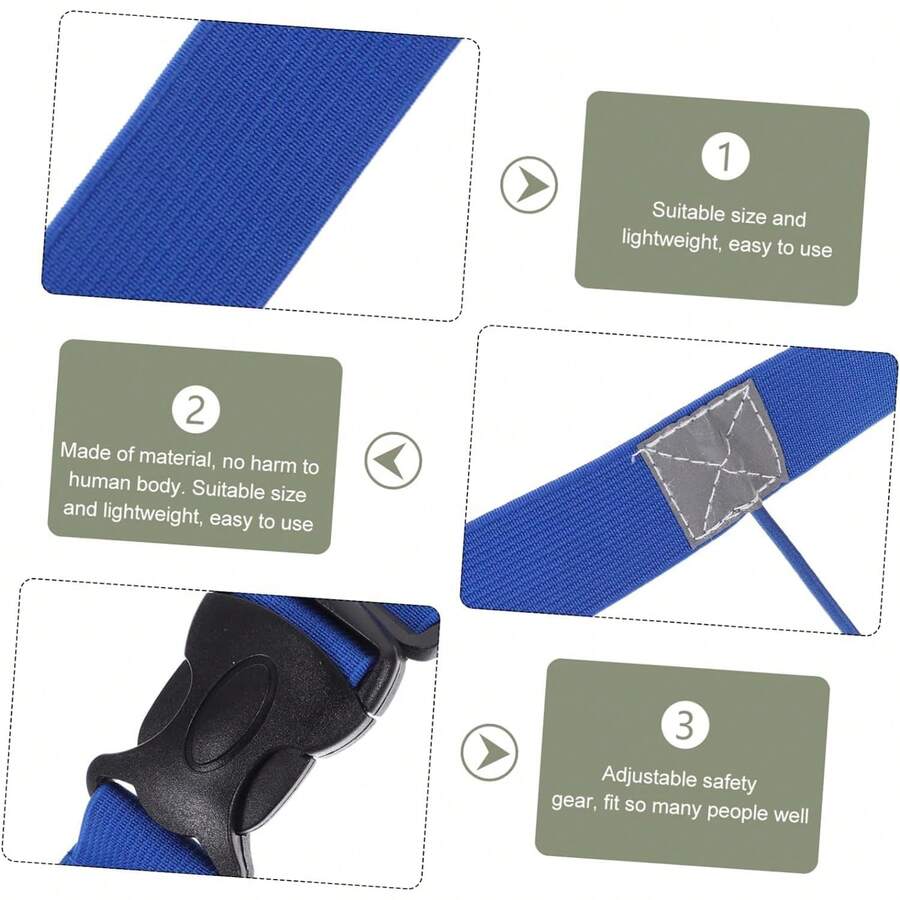 Cinturón de Números de con 6 Bucles de Gel, 2 Pcs Cinturón de Carreras de Triatlón, Cinturón Elástico para Correr con Tiras Reflectantes, Ajustable, para Triatlón, Maratón (Negro) - Negro & Azul - Ver 1