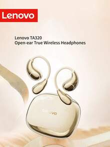 Lenovo Tai nghe không dây dạng mở mới năm 2025, Chống ồn cuộc gọi thông minh, Thời lượng pin dài, Màn hình hiển thị nguồn kỹ thuật số, Vừa vặn thoải mái khi chơi thể thao ngoài trời - đá mặt trăng màu trắng - Xem 5