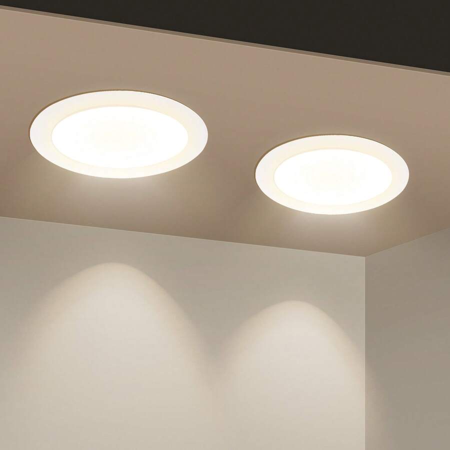 Aigostar LED empotrable, 12 W, equivalente a 113 W, luz diurna 4000 K, foco LED interior empotrable, luz LED empotrable, puerto LED, Ф145-155 mm, paquete de 2 - 12w-4000k - Ver 1