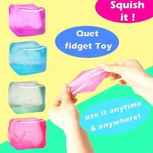 1/6pcs Stress Relief Fidget Cube - Soft Stretchable Sensory Toy For Adults, Suitable For ADHD/ADD, For Sensory Stimulation, Stretching And Stress Relief, Applicable For Office, Home, Classroom (Random Color) "Best Small Gift For Christmas And Halloween" - Multicolor - View 5