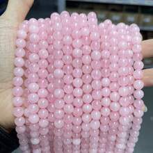 Hạt đá tròn tự nhiên 15 inch 4/6/8/10/12mm, bao gồm ngọc bích/mã não/ngọc lam/pha lê, thích hợp để làm đồ trang sức tự làm, vòng tay, vòng cổ, chữa bệnh luân xa - Nhiều màu - Xem 104