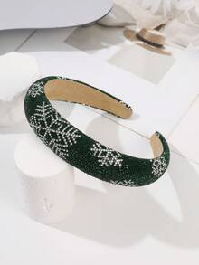 1 Stück Weihnachtsparty Dekoration lässiger Schneeflocken Haarreif komplett mit Strass, Schönheit, Haarband, Haarreifen für Frauen