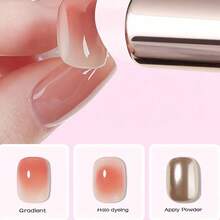 2-Pack Nail Art Pat Gel Smudge Pen Magic Mirror Powder Brush & Silicone Lip Brush - 2支粉透桿拍拍筆 - 查看 11