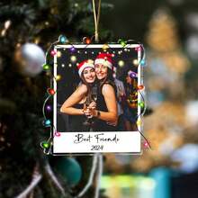 Custom Photo Ornament For Friends, Bestie Ornament, Personalized Friends Besties Christmas Photo Ornament, Gift For Friends, Christmas Gift.,Christmas Gift Supplies