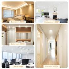 Aigostar Foco empotrable led techo,Iluminacion 9W equivalente 72W, Downlight Led Techo Redondo, 6500K Luz blanca fria, Ojos de buey de led, Ф118-128mm, 6 pack - Redondo-9w-6500k - Ver 7