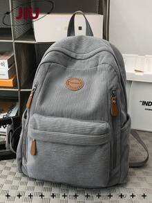 多层灯芯绒背包女士钱包，可容纳 15.6 英寸笔记本电脑包，多口袋轻便书包，多功能书包，多口袋轻便书包，大容量旅行包，通勤便捷日用包，适合学生、初中、高中、商务旅行、旅行度假、日常通勤、户外运动、节日礼物、生日礼物、Mochilas - 彩色 - 查看 13