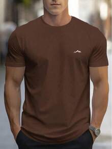 Everest Men's Casual T-Shirt - Óxido marrón - Ver 3