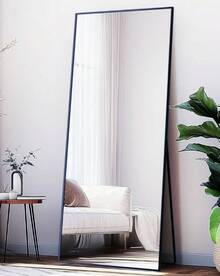 59"X16" Full Length Floor Mirror Rectangle Aluminum Frame Standing Leaning Wall Mounted