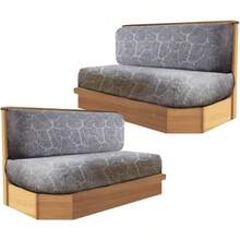 RV Dinette Cushion Covers Backrest And Seat Covers Ideal For Jackknife Stretch Printed Couch Cushion Slipcovers Replacement AntiSlip Sofa Cushion Cover 2 Backrest Cover 2 Bench CoverGrey - Xám - Xem 1