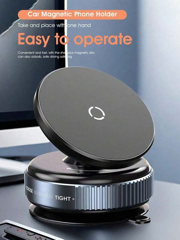 Easypie Selection New Vacuum Suction Magnetic Car Phone Holder,Car Navigation Lazy Holder,Applicable To Multiple Scenarios (Car/Office/Live Broadcast, Etc.)