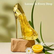 High Heel Styling Perfume Eau De Parfum Spray Rose Jamine Natural Fragrance Parfum Lasting And Charming Personal Perfume For Women And Girls 1.01oz Valentine'S Day Gift - Màu vàng - Xem 2