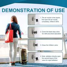 ZYODUOB Almohada para Piernas, Almohada Inflable, Almohada cuña portátil, Mejora la circulación y Reduce la hinchazón, para Dormir, recuperación, Embarazadas (Gris) - Negro - Ver 3