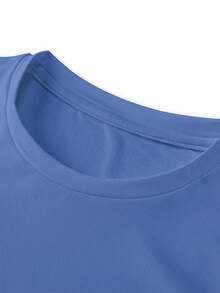 Women's Long Sleeve Base Layer Thermal Lined Solid Color Thermal Underwear Top, Super Soft For Outdoor, Casual, Home Wear, Suitable For Cold Weather, Fall / Winter - Baby Blue - View 4